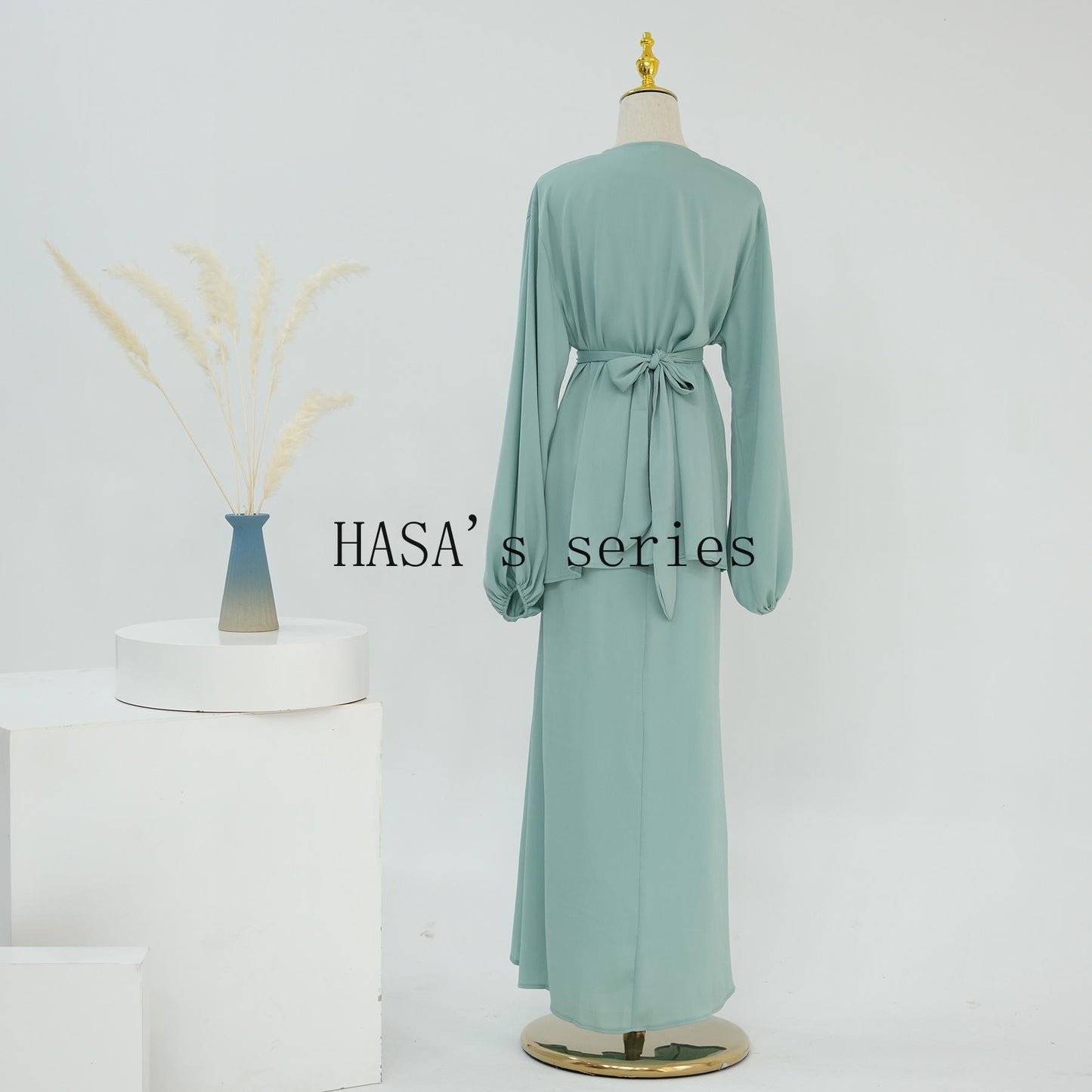 HS4845 Simple, Solid-color, Loose-fitting Two-piece Set, A Comfortable and Coordinated Outfit.