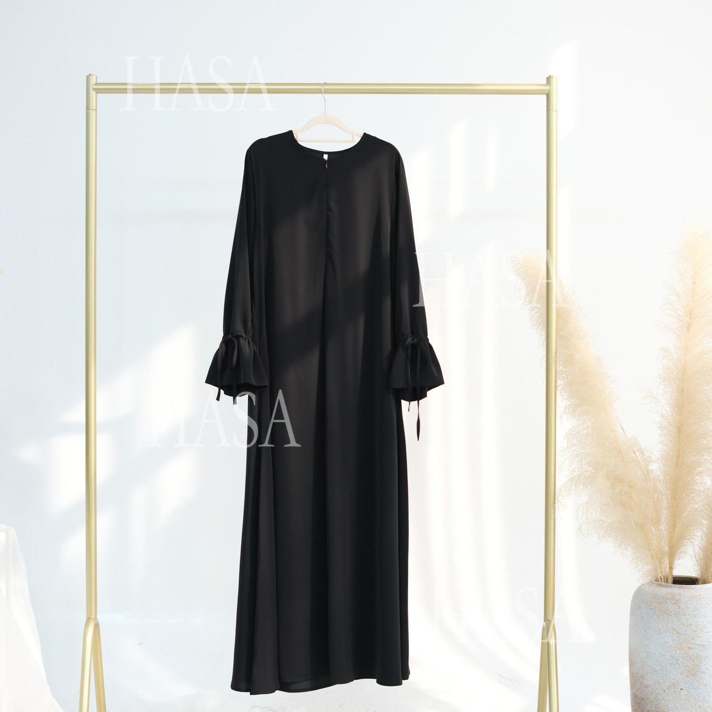 HS5861 Solid Color Sleeve Robe (without Headscarf), Elegant Temperament Instantly abaya girl