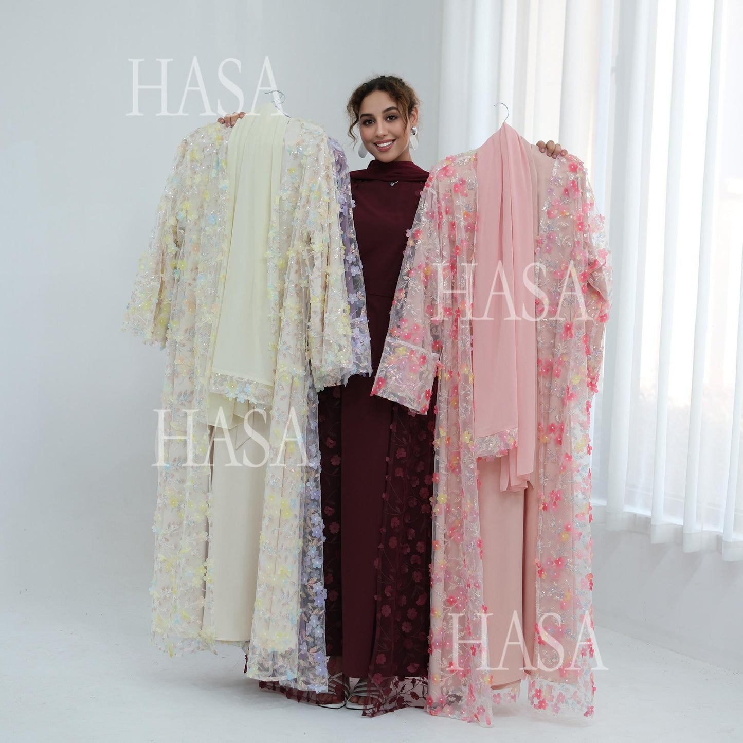 HASA HS6804 Premium Three Piece Abaya for Timeless Style