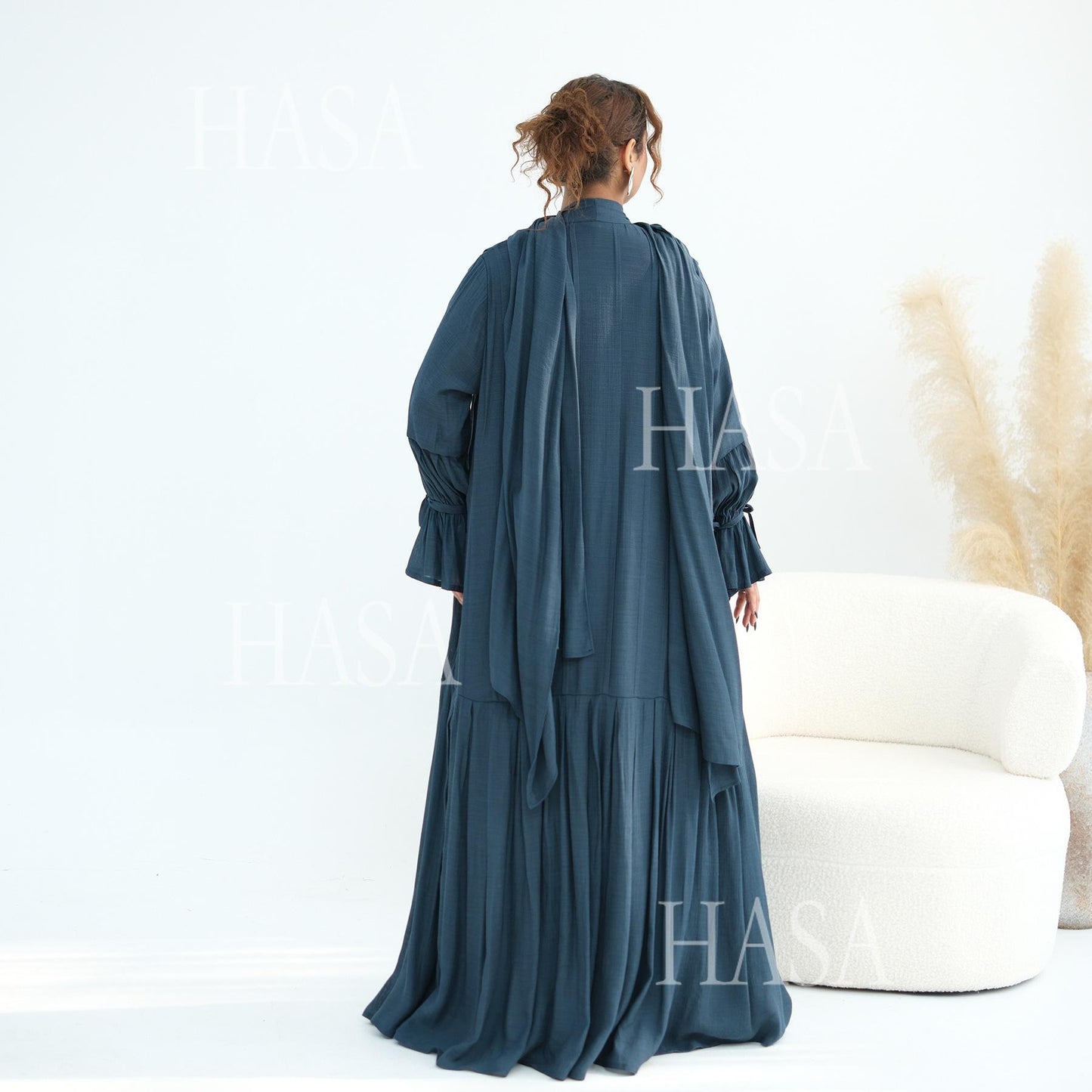 HASA HS6802 Flowy Abaya and Hijab Set You Will Love