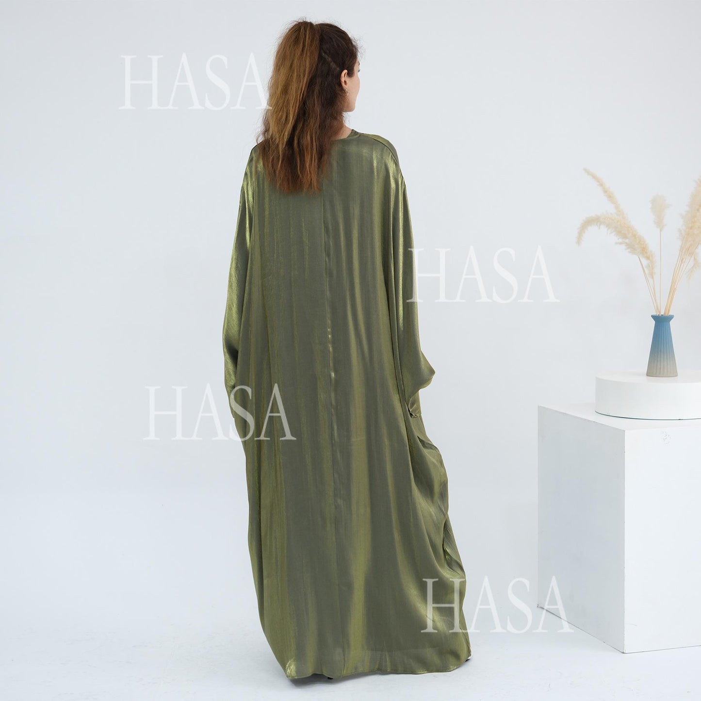 HS6530 Solid color simple two-piece long skirt suit