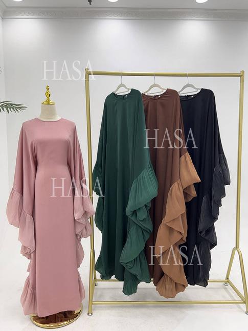 HS6473 Elegant and Graceful Heavy Stitching Lace Sleeve Robe