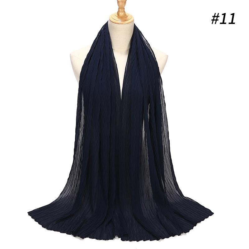 HASASERIES HS1137 Pearl Chiffon Baotou Scarf