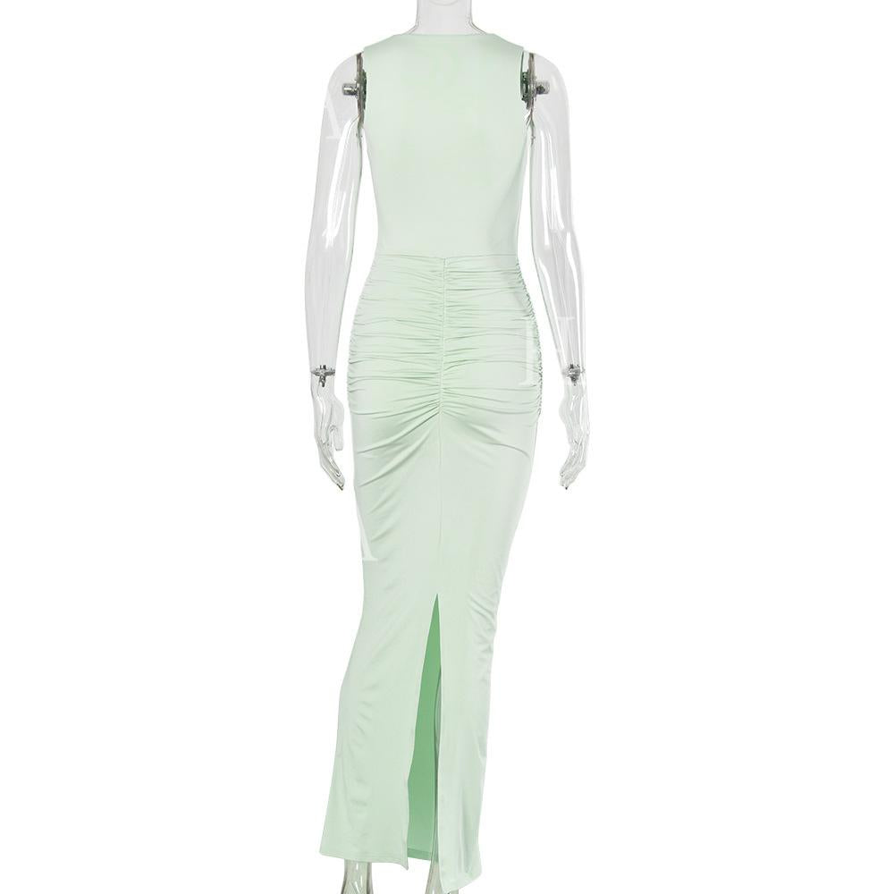HASA HS6766 Chic Sleeveless Figure Hugging Dress