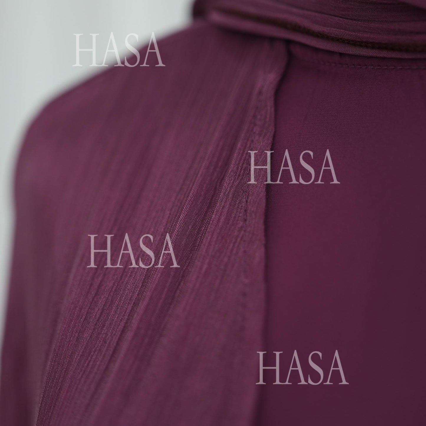 HS6553  Two-Piece Solid Abaya with Beaded Details and Matching Scarf Option