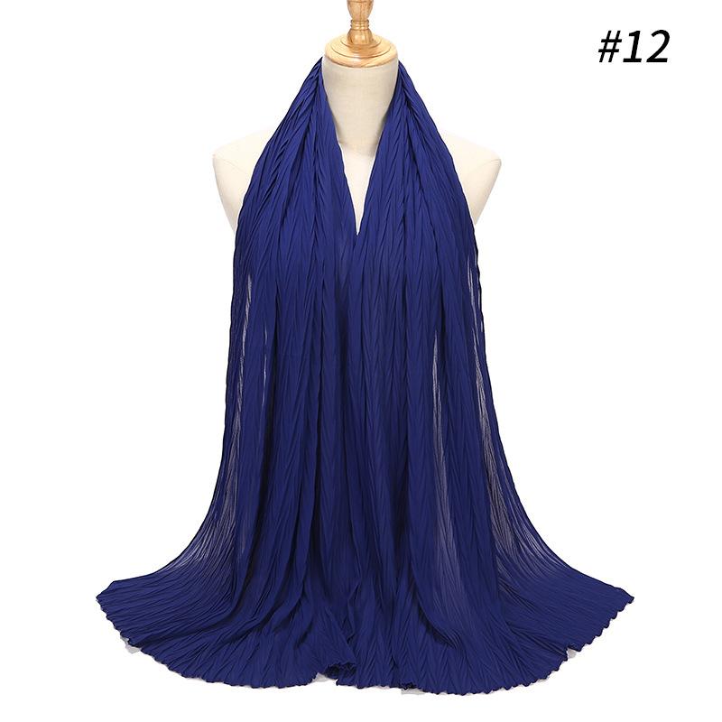 HASASERIES HS1137 Pearl Chiffon Baotou Scarf