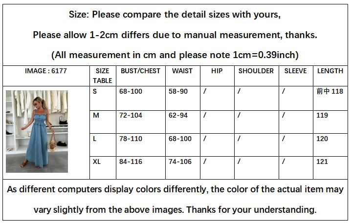 HASA HS6790 Chic Sleeveless Denim Maxi Dress with Flowy A Line Skirt