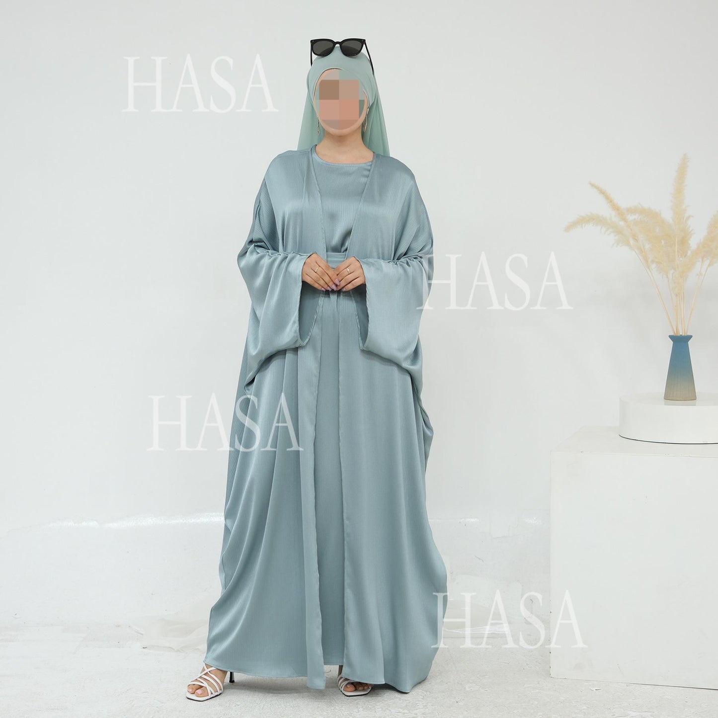 HS6575 Elegant Two-piece Cardigan Robe Set
