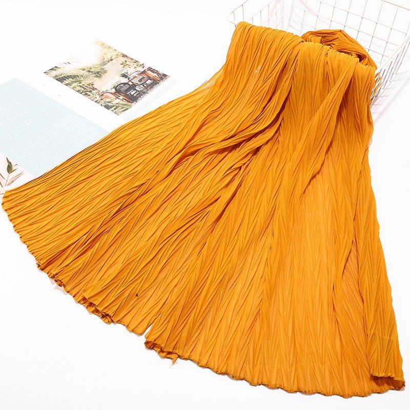 HASASERIES HS1137 Pearl Chiffon Baotou Scarf