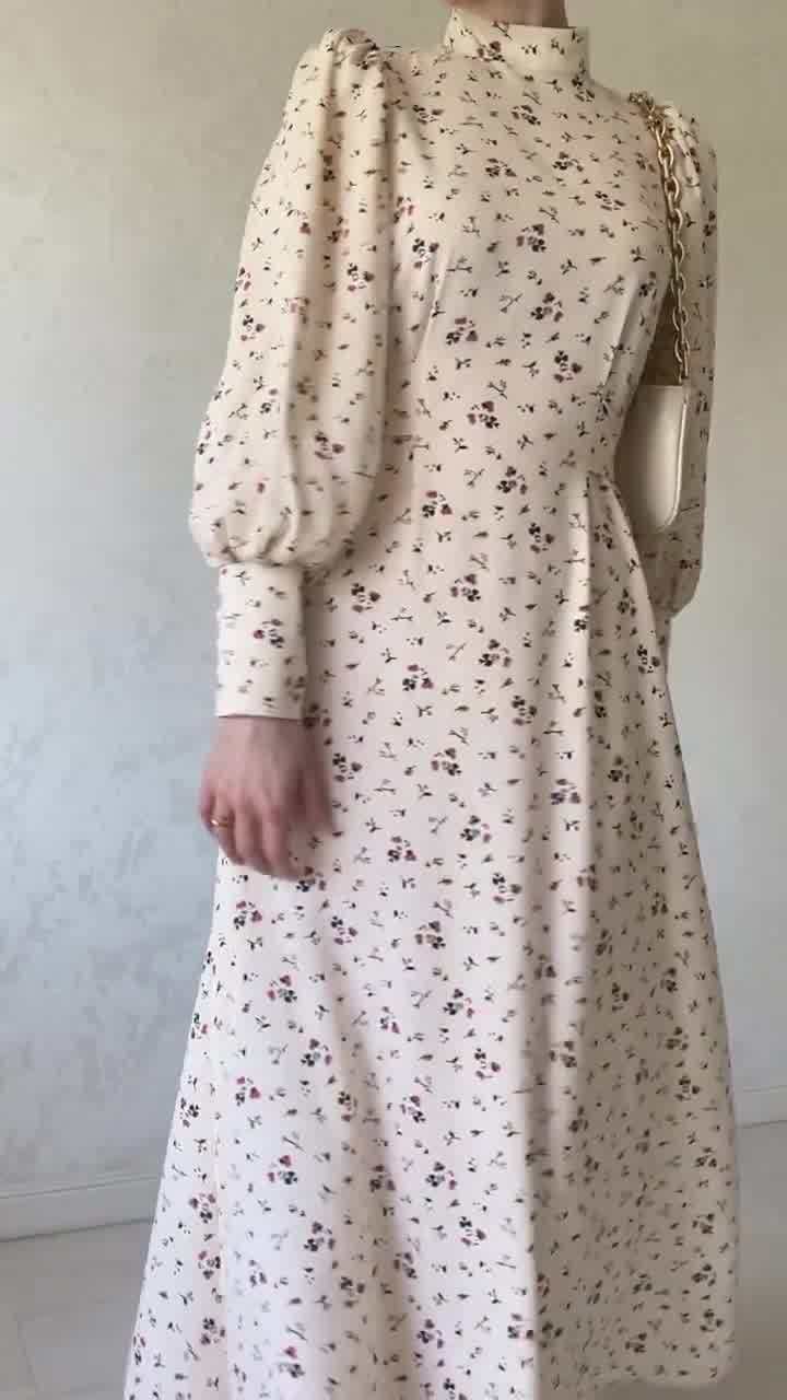 HASASERIES HS1027 Robe longue à lacets et motif floral