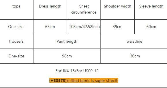 HS0578 Elegant Contrast Trim Knit Two-Piece Set
