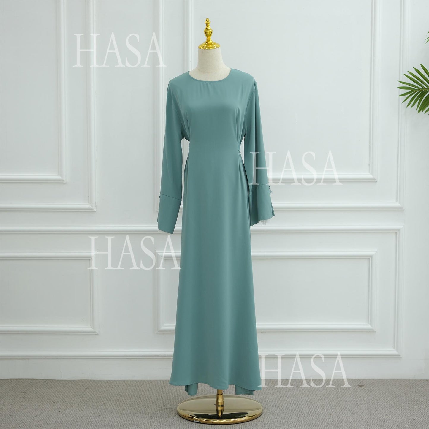 HASA's series HS6507 Simple style spliced lace robe dress (headscarf not included)