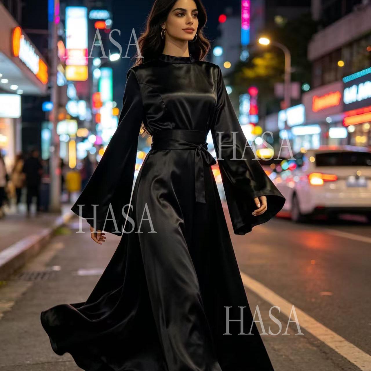 HS6748 Royal Inspired Flowing Maxi Dress