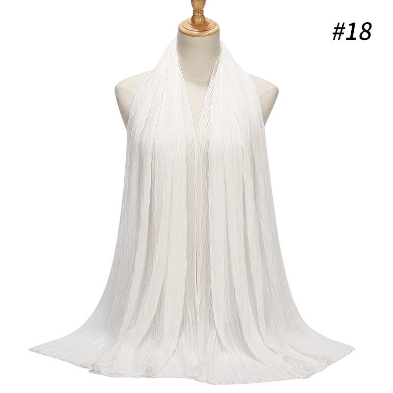 HASASERIES HS1137 Pearl Chiffon Baotou Scarf