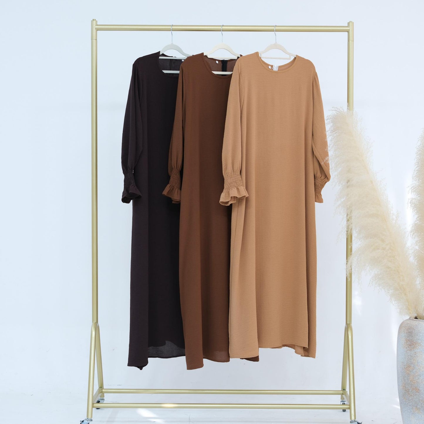 HASASERIES HS0704 Solid Large Women's Dress