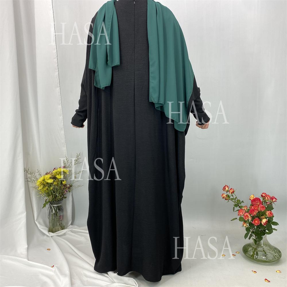 HS6586 Loose Turkish Pleated Dress, Fashionable Long Design