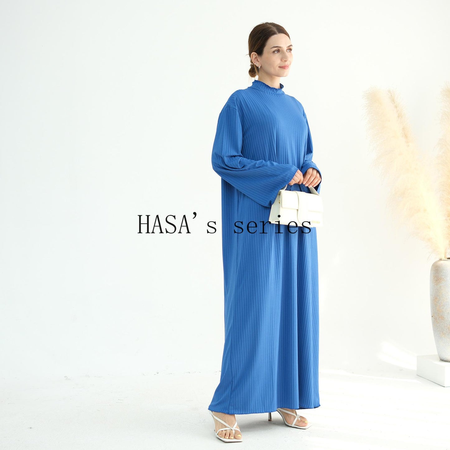 HS5509 Beautiful Stand Collar Dress Robe - Lightweight multi-color design, comfortable and stylish party  wear red dress thick  thigh 2  part bow  outfits