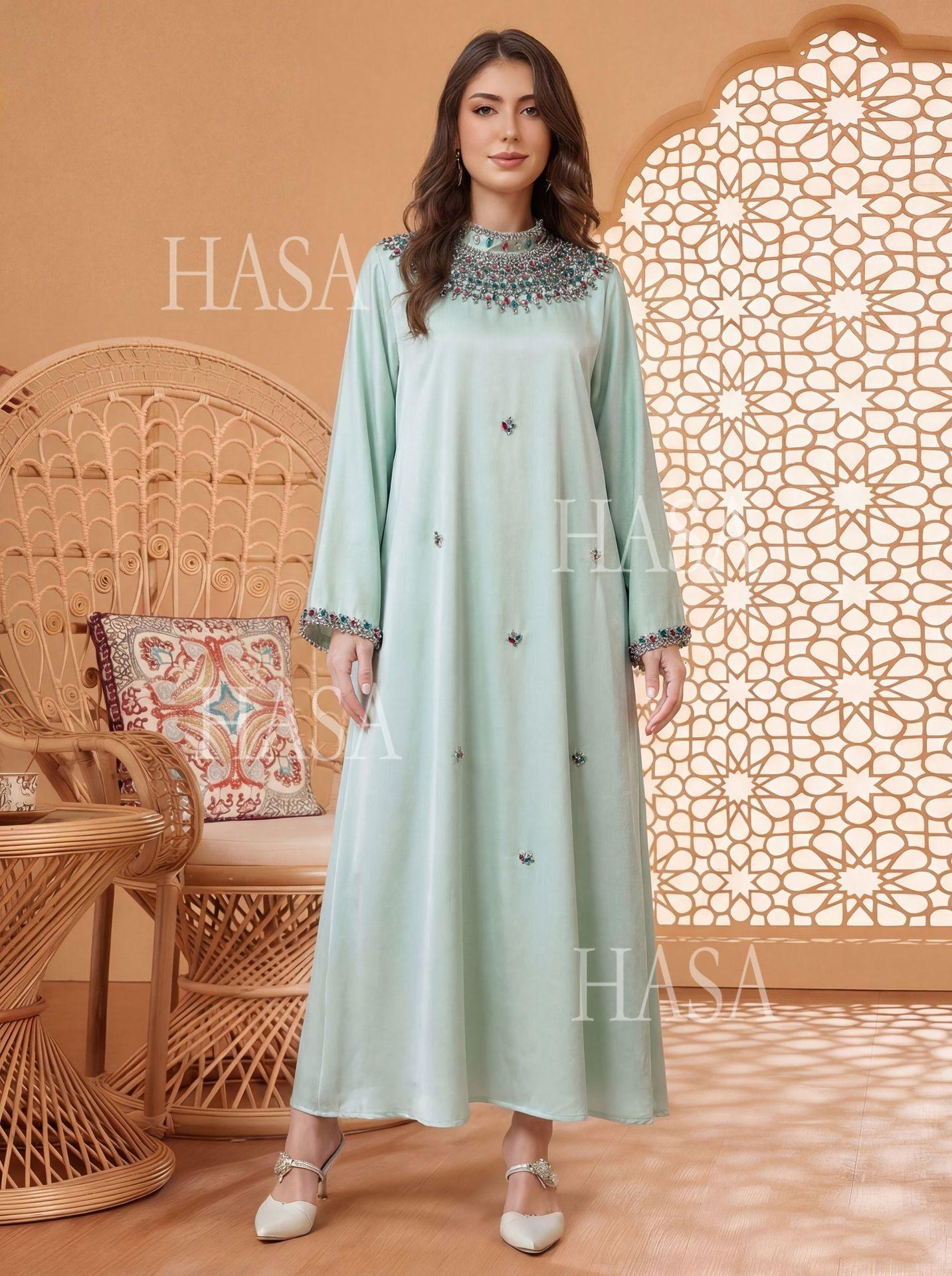 HASA HS6759 Premium Flowing Kaftan Style Dress