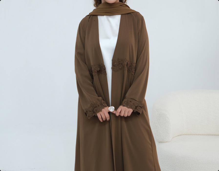 HASA HS6813 Loriya Exquisite Waist Pendulum Lace Long-sleeved Cardigan, Commuting Versatile Cross-border Long-sleeved Outer