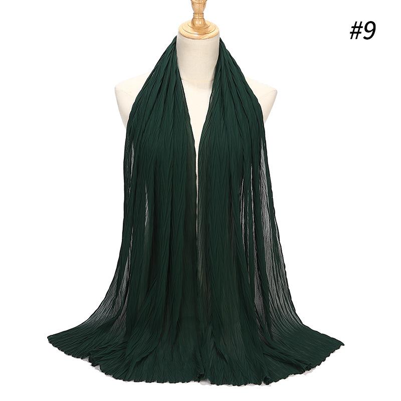 HASASERIES HS1137 Pearl Chiffon Baotou Scarf