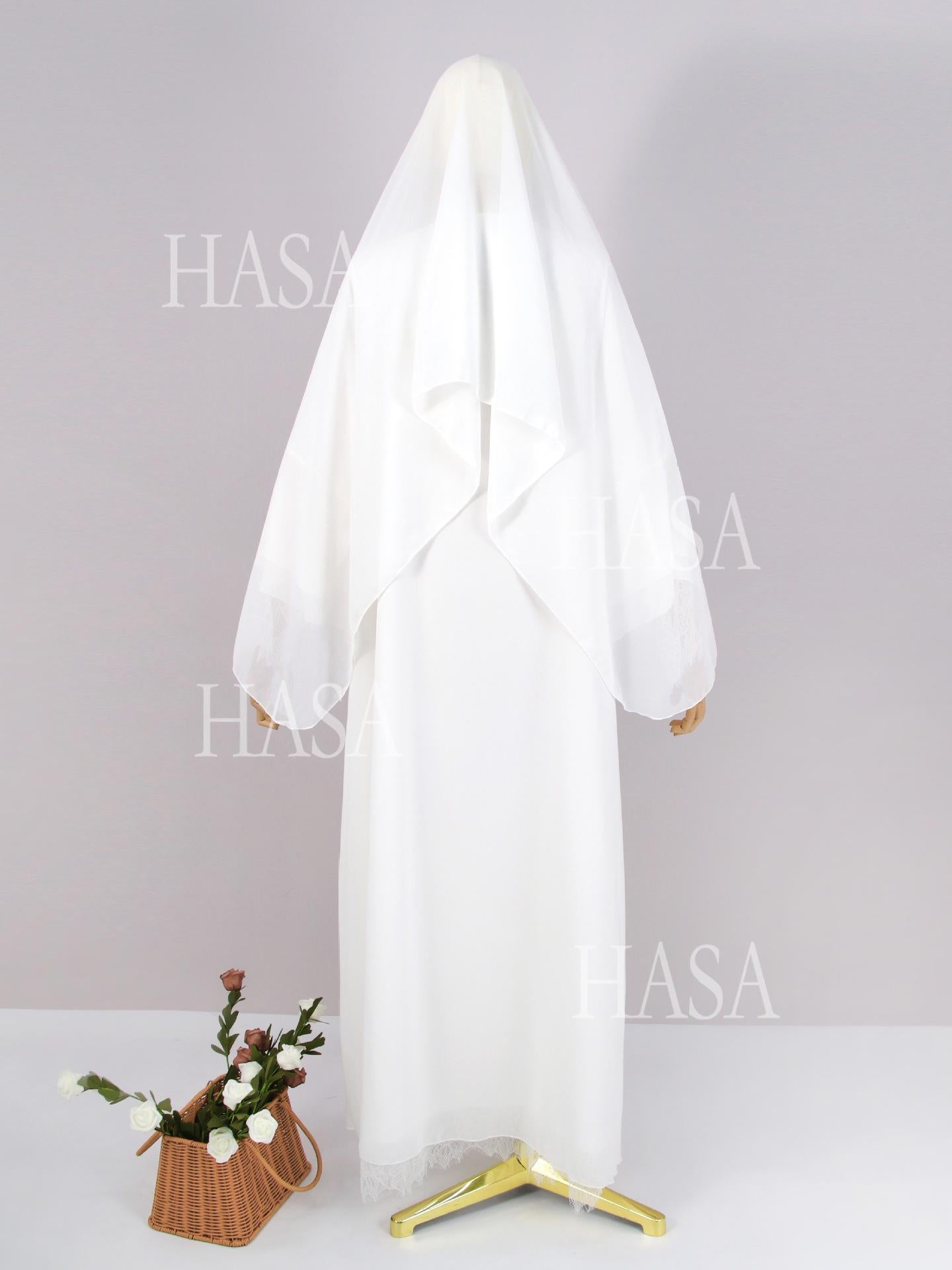 HASA HS6807 Chic Flowing Lace Detail Outerwear