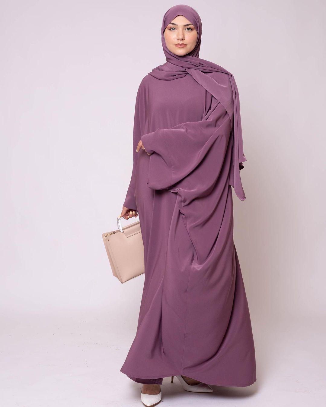 HASASERIES HS0726 Ensemble 2 pièces ROBE Hijab + Abaya