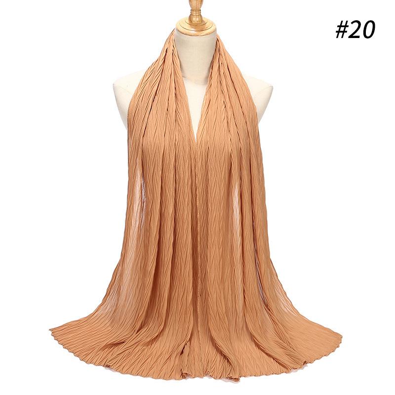 HASASERIES HS1137 Pearl Chiffon Baotou Scarf