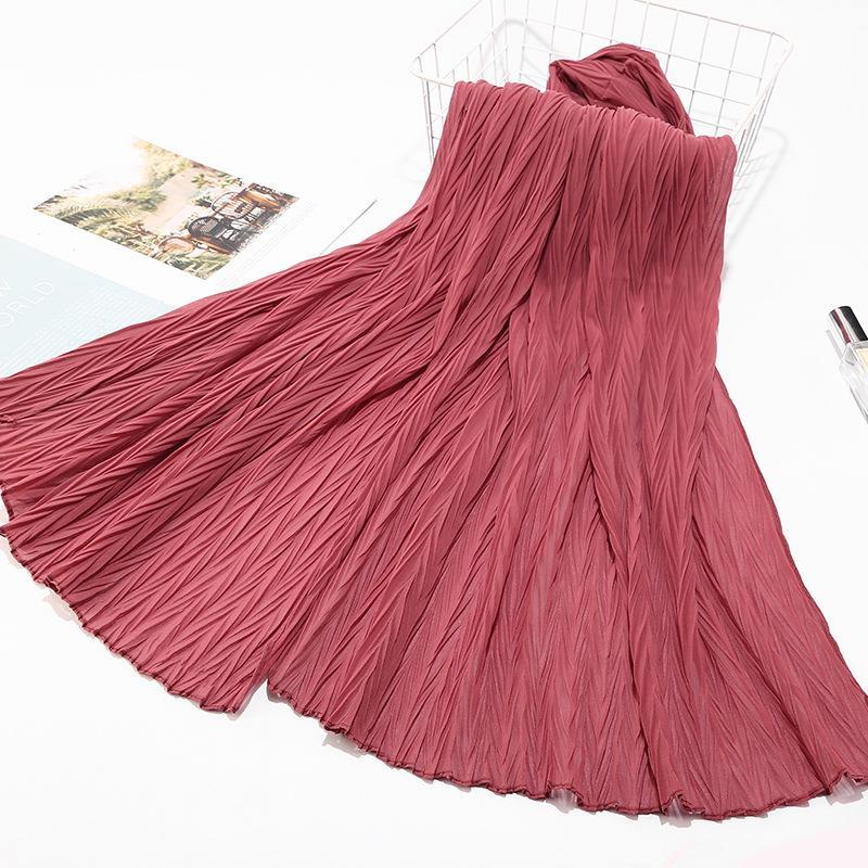 HASASERIES HS1137 Pearl Chiffon Baotou Scarf