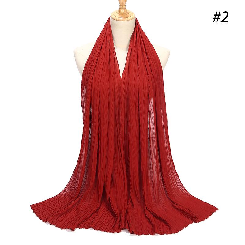 HASASERIES HS1137 Pearl Chiffon Baotou Scarf