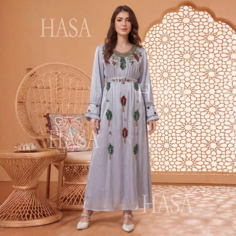 HASA HS6760 Elegant Flowing Occasion Abaya