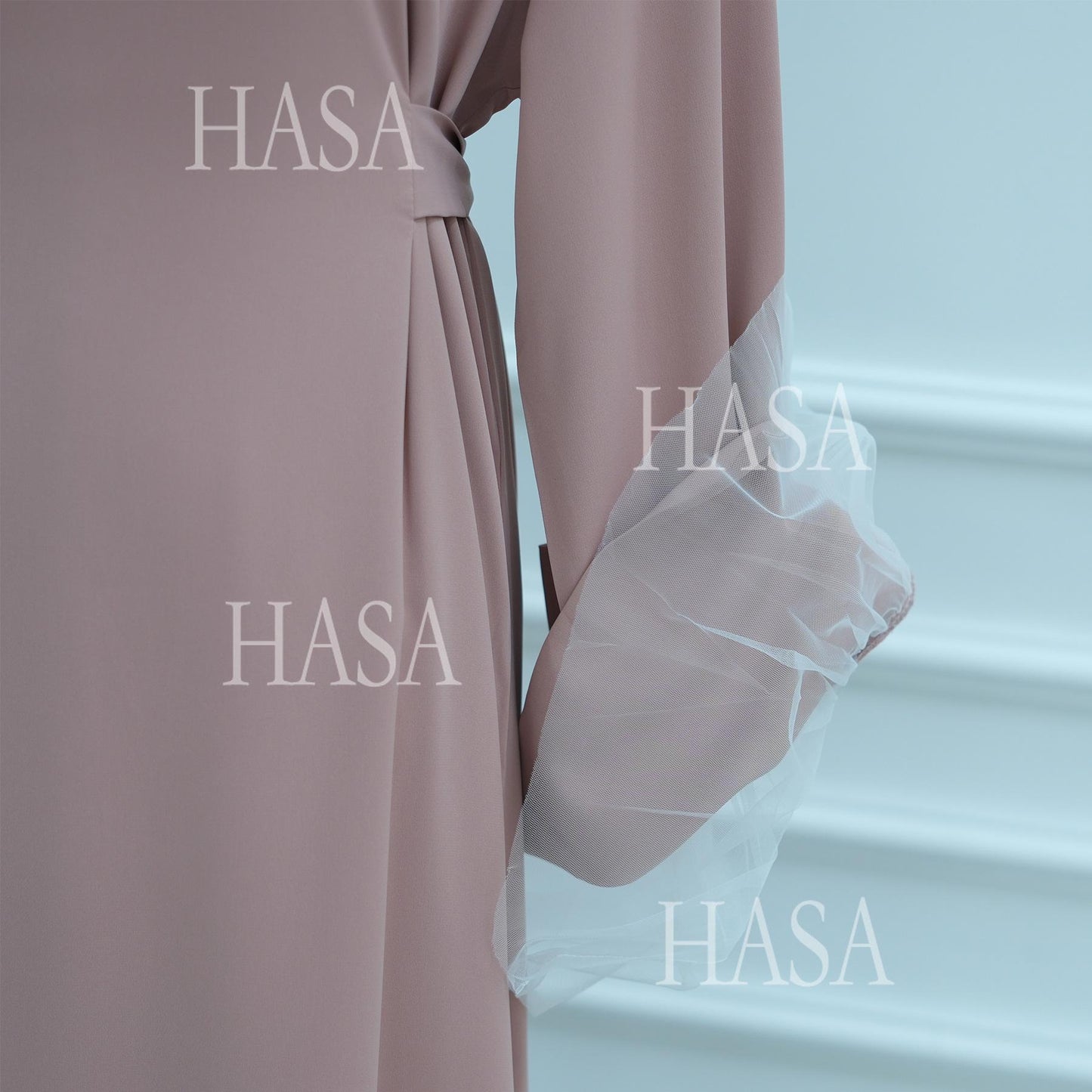HASA's series HS6507 Simple style spliced lace robe dress (headscarf not included)