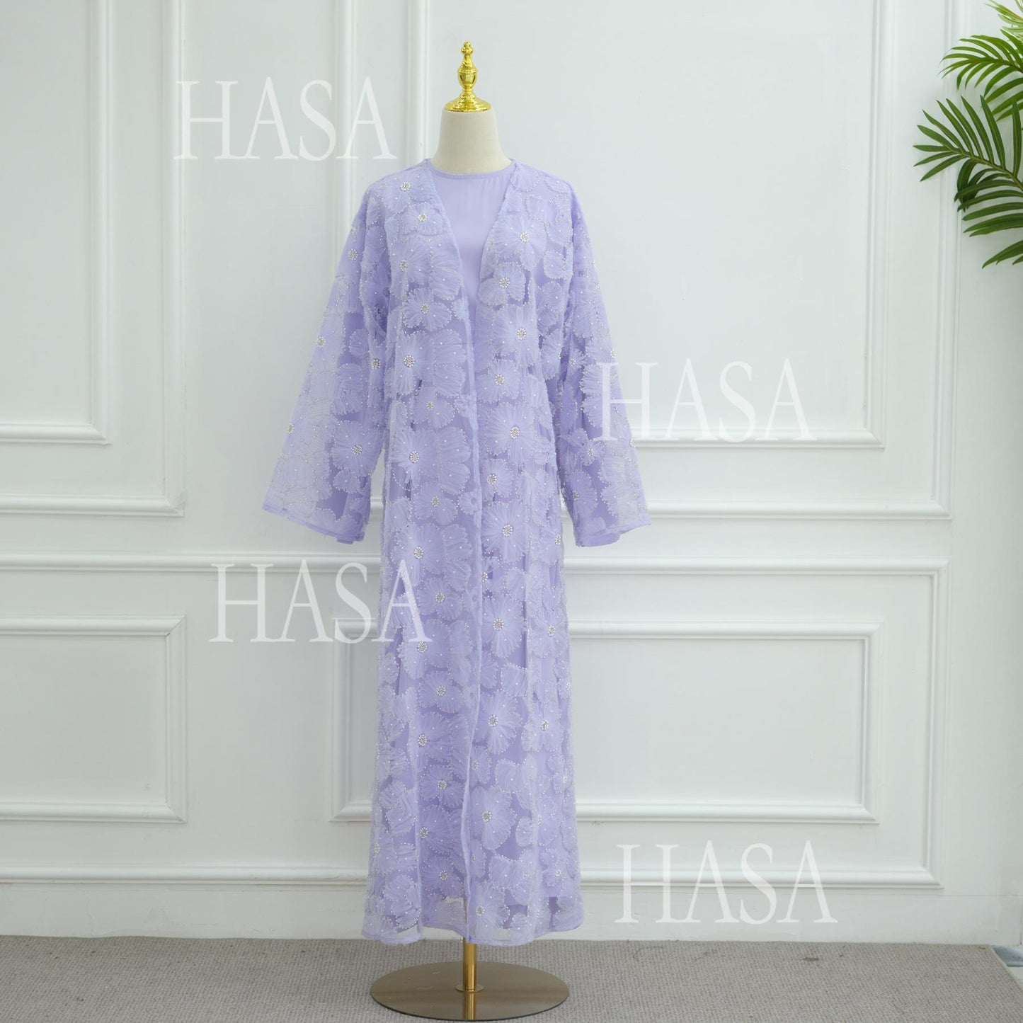 HS6625 Dreidimensionale, Perlenbesetzte Strickjacke Mit Blumenmuster, Die Mit Einer Inneren Schicht Oder Einem Kopftuch Kombiniert Werden Kann.