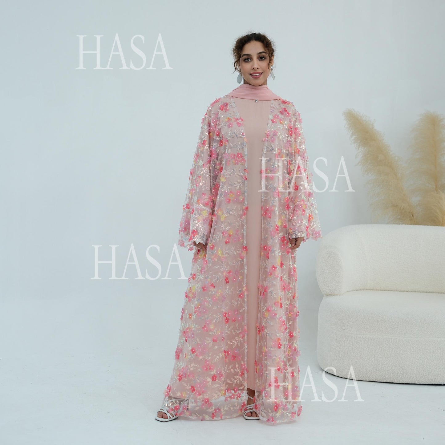 HASA HS6804 Premium Three Piece Abaya for Timeless Style