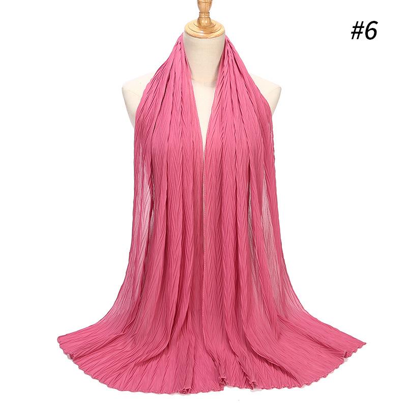 HASASERIES HS1137 Pearl Chiffon Baotou Scarf
