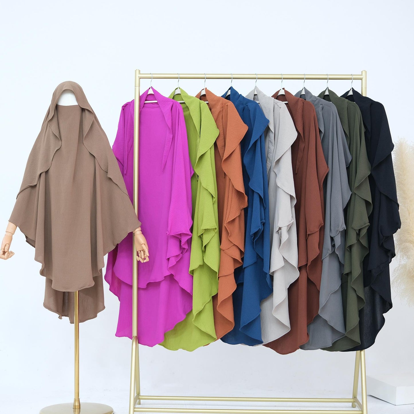 HS5441 Premium Multi-Color Solid Bandana - Loose Shawl Style circle  hijab