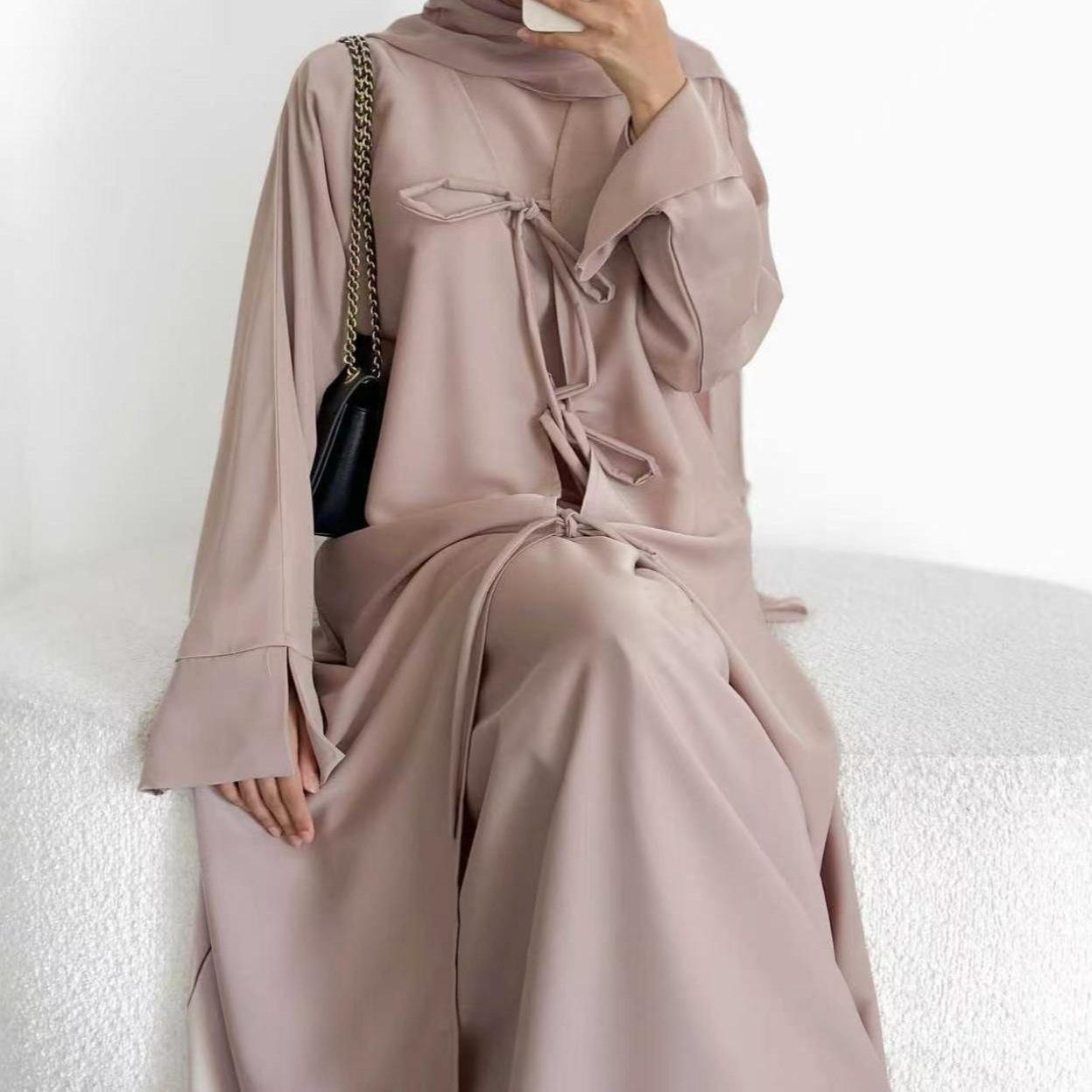 HASA HS6812 Loriya Large Size Long Sleeve Party Solid Color Three-piece Set