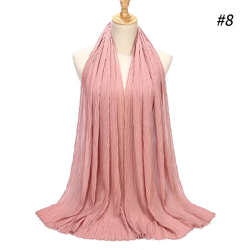 HASASERIES HS1137 Pearl Chiffon Baotou Scarf