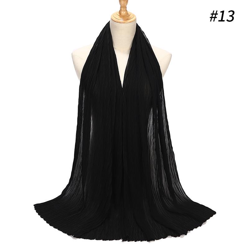 HASASERIES HS1137 Pearl Chiffon Baotou Scarf