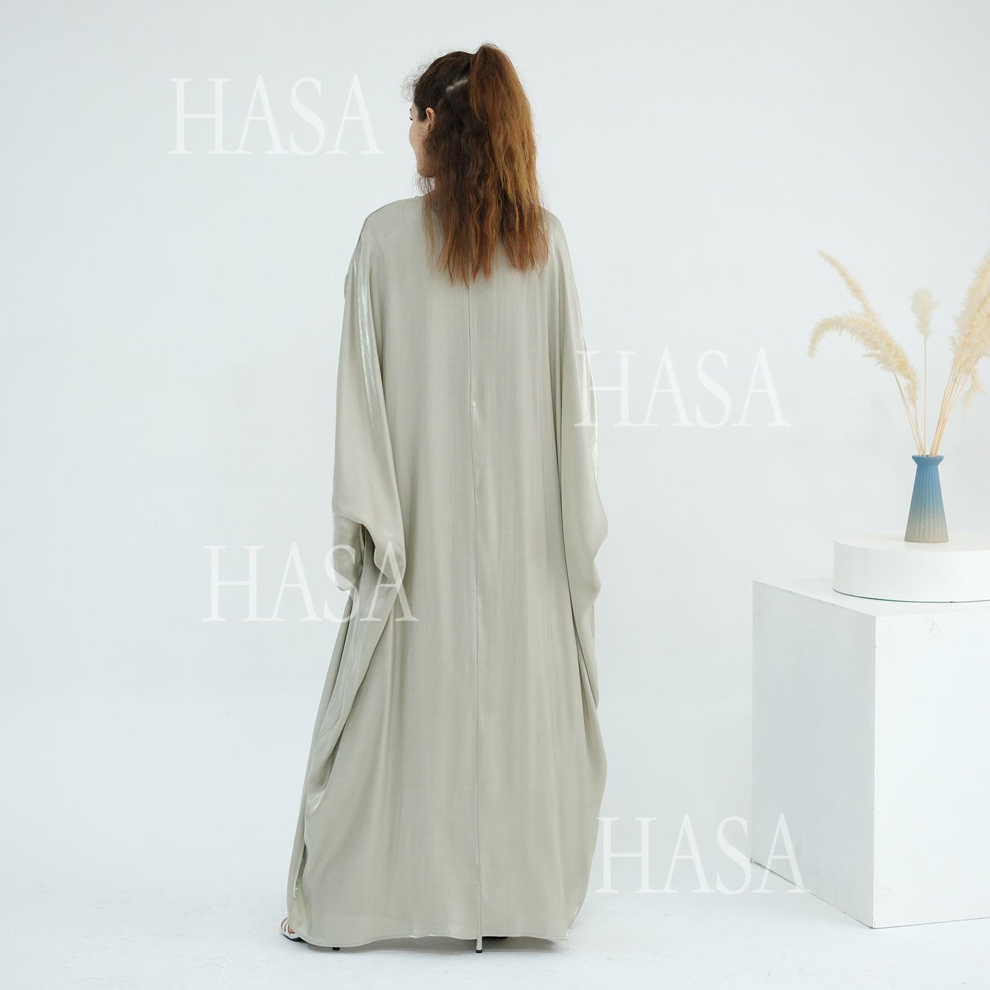 HS6530 Solid color simple two-piece long skirt suit