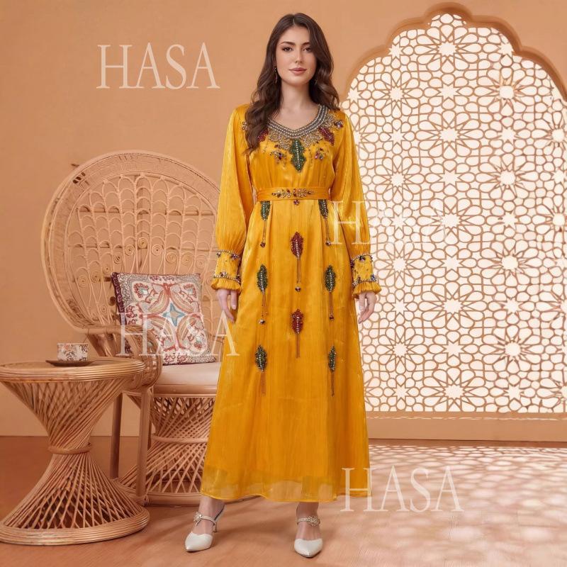 HASA HS6760 Elegant Flowing Occasion Abaya