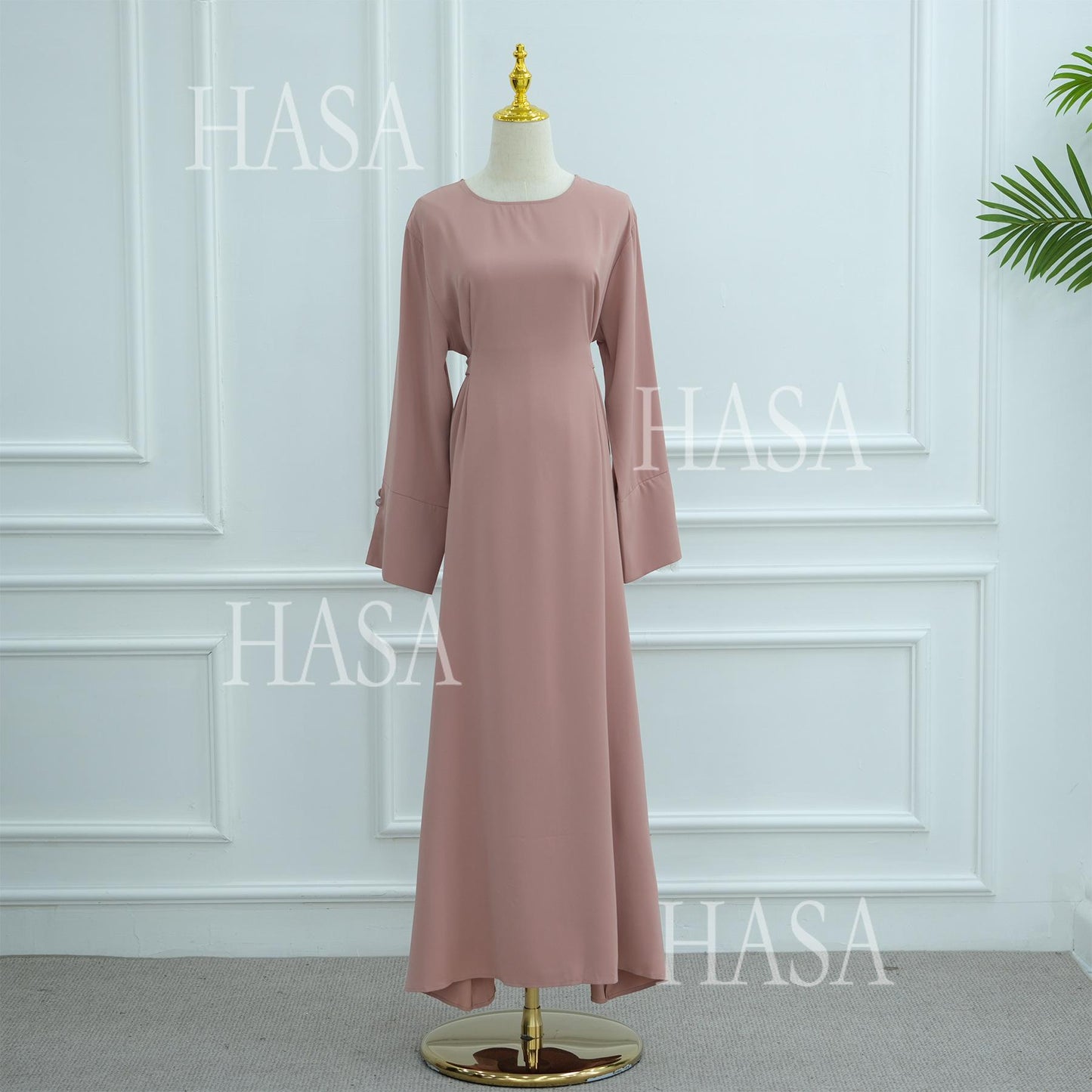 HASA's series HS6507 Simple style spliced lace robe dress (headscarf not included)