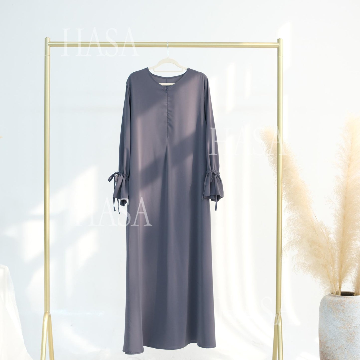 HS5861 Solid Color Sleeve Robe (without Headscarf), Elegant Temperament Instantly abaya girl