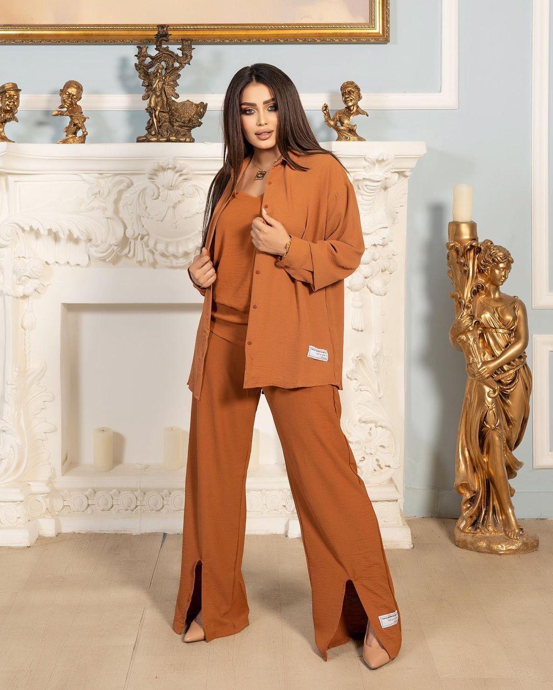 HASASERIES HS0829 3pcs Set Long Sleeved Shirt Vest and Pants