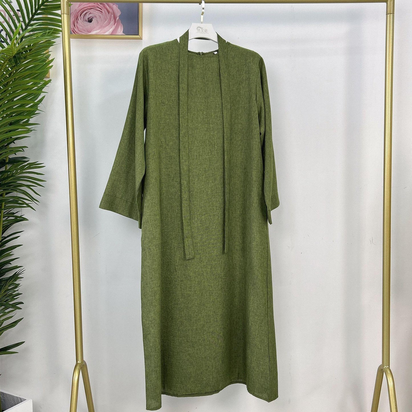 Robe de chambre décontractée de couleur unie HASASERIES HS0711