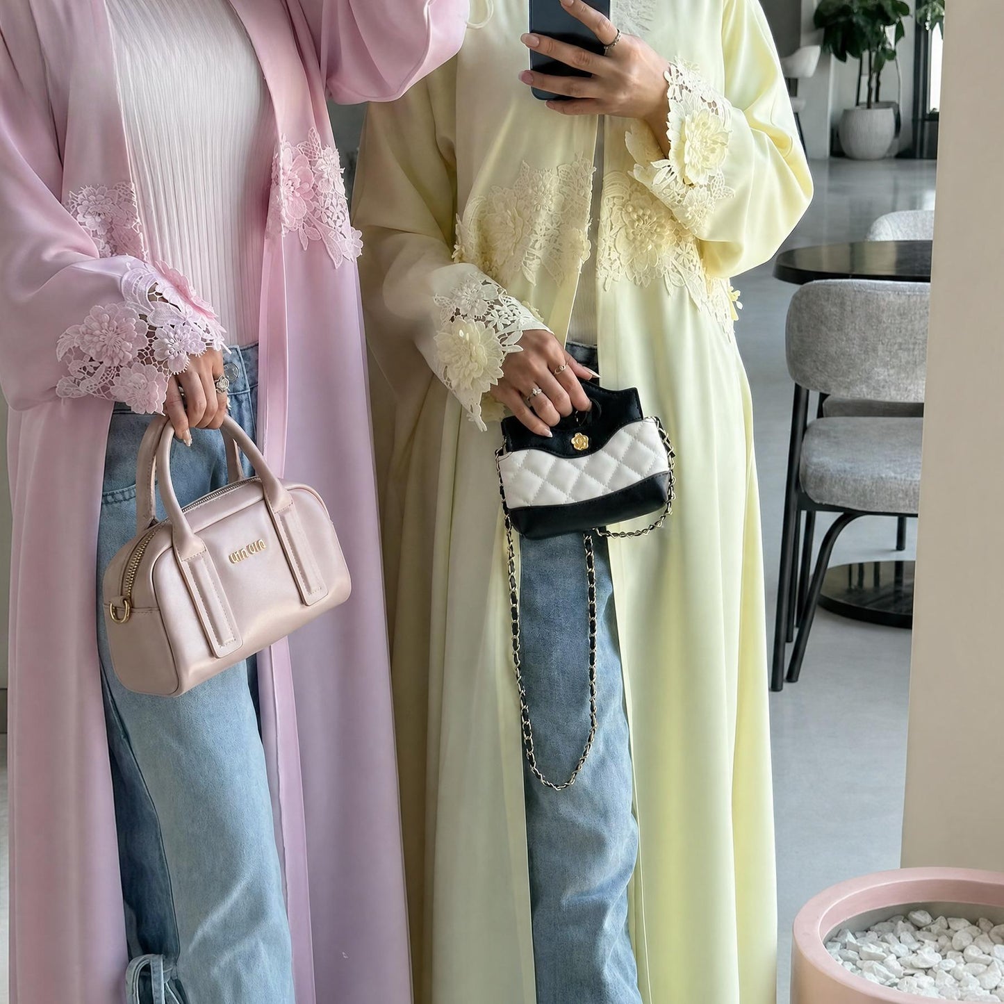 HASA HS6813 Loriya Exquisite Waist Pendulum Lace Long-sleeved Cardigan, Commuting Versatile Cross-border Long-sleeved Outer