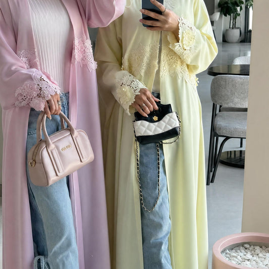 HASA HS6813 Loriya Exquisite Waist Pendulum Lace Long-sleeved Cardigan, Commuting Versatile Cross-border Long-sleeved Outer