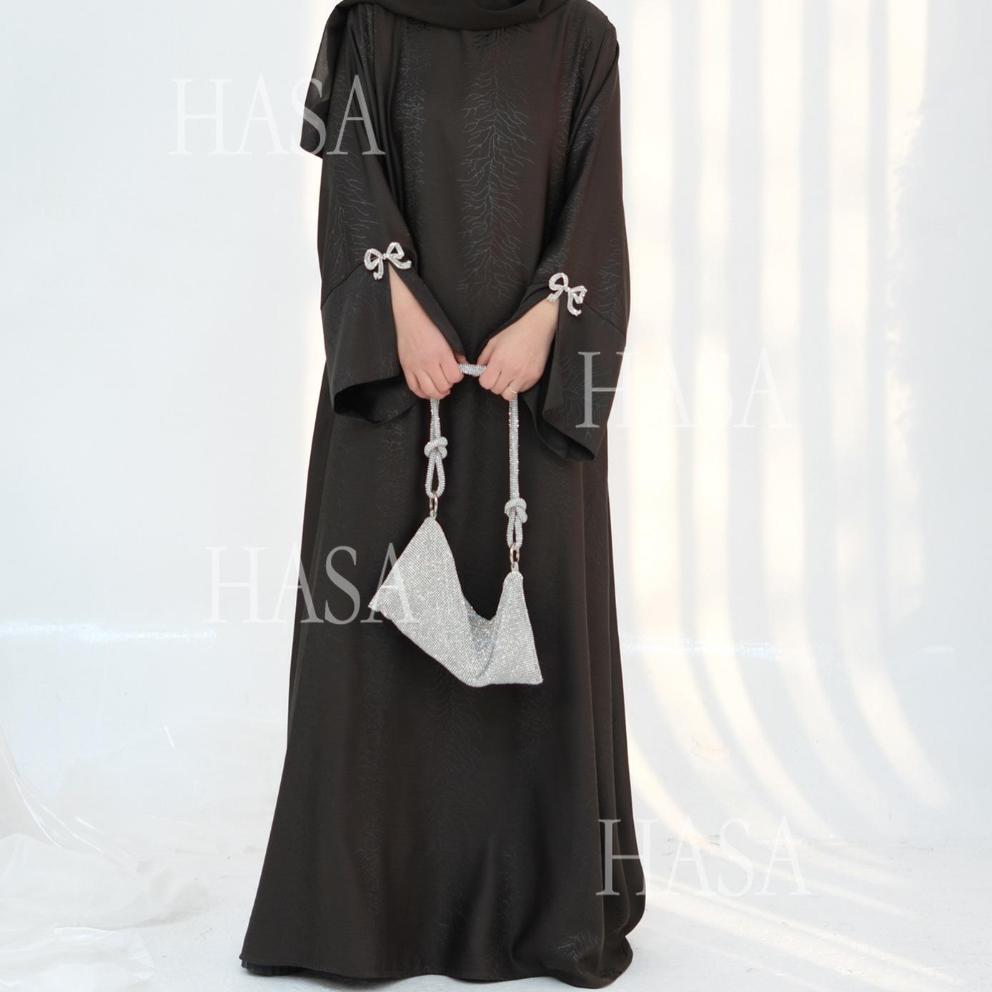 HS5867 Bow-knot Cuff Long Skirt | Elegant and Radiant