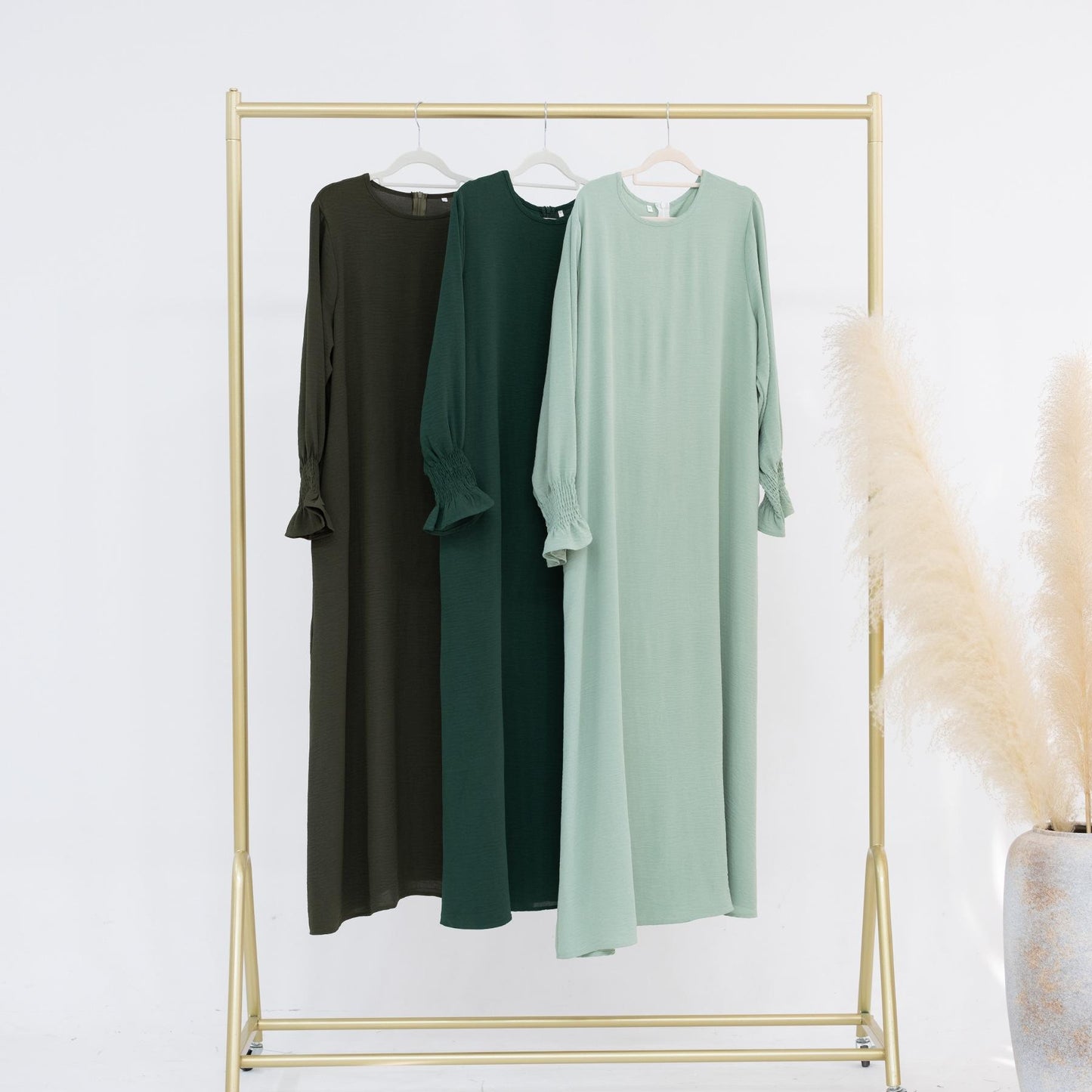 HASASERIES HS0704 Solid Large Women's Dress