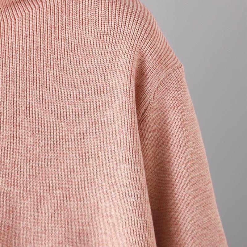 HS0553 Two-Piece Set High-Neck Sweater and Casual Wide-Leg Trousers