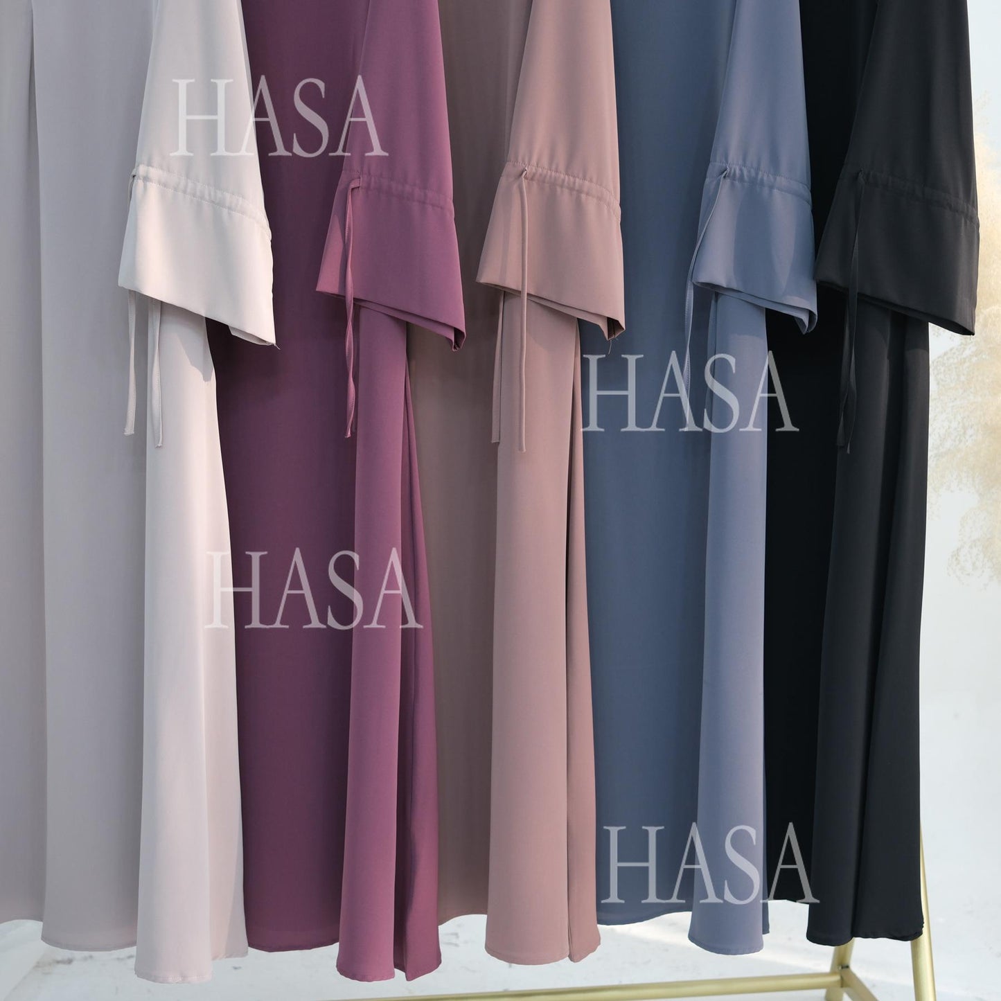 HS5861 Solid Color Sleeve Robe (without Headscarf), Elegant Temperament Instantly abaya girl